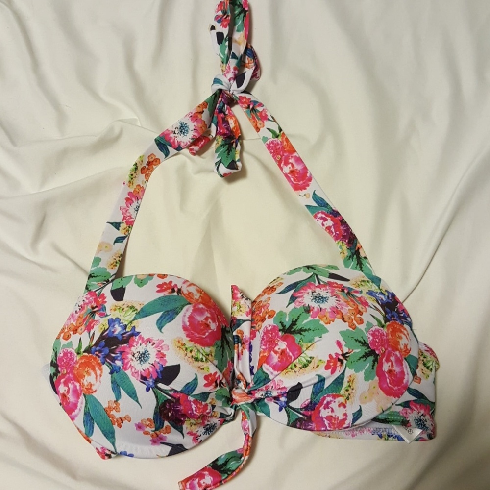 Floral push up bikini top